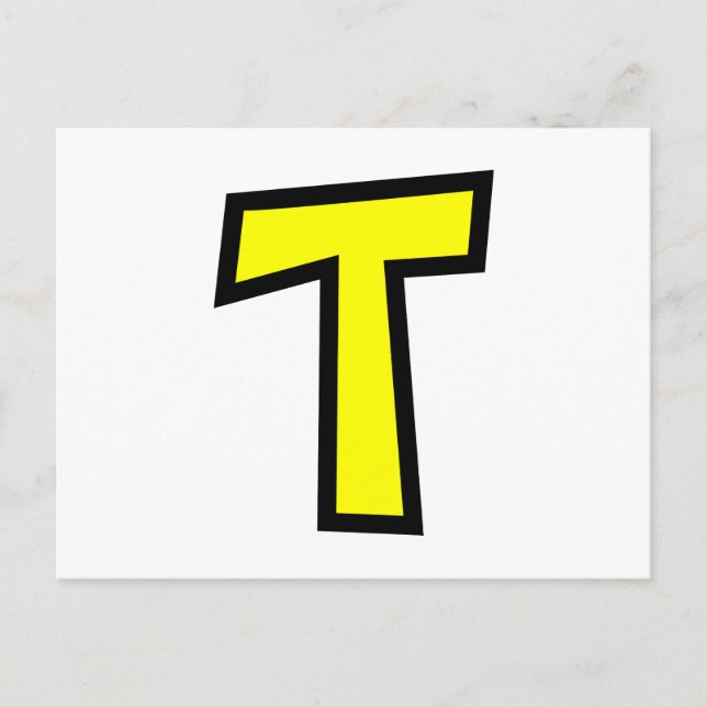 Postal Letra monográfica T (Anverso)