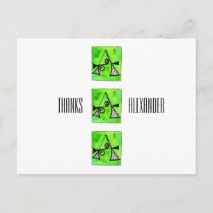 Postal Letra monograma a nombre Thimsical Gracias