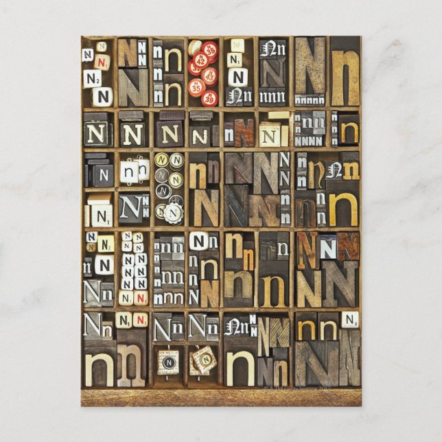 Postal Letra N (Anverso)