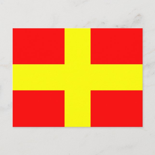 Postal Letra nautica de la señal de la bandera alfabética (Anverso)