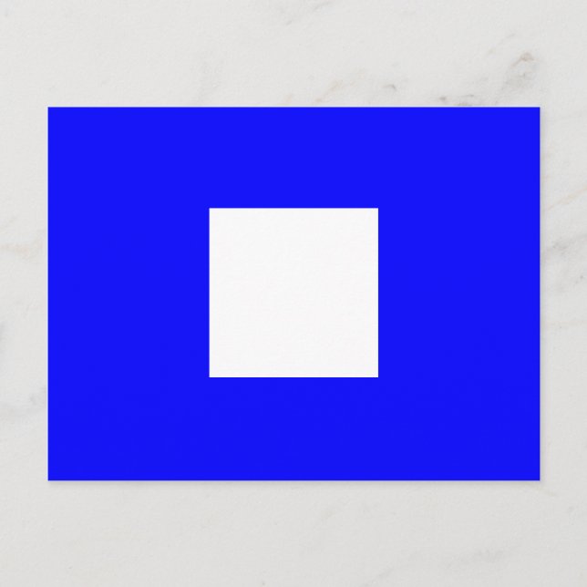 Postal Letra nautica de la señal de la bandera alfabética (Anverso)