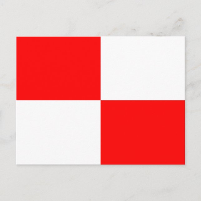 Postal Letra nautica de la señal de la bandera alfabética (Anverso)