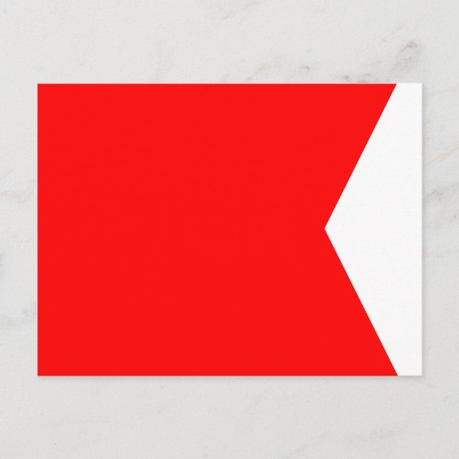 Postal Letra nautical Flag Signal Letter B (Bravo) (Anverso)