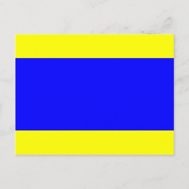 Postal Letra nautical Flag Signal Letter D (Delta) (Anverso)