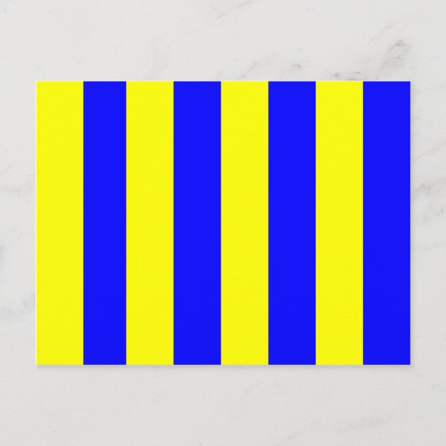 Postal Letra nautical Flag Signal Letter G (Golf) (Anverso)
