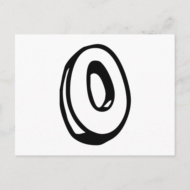 Postal Letra O (Anverso)