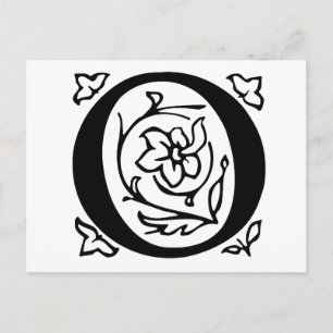Postal Letra O Elegante