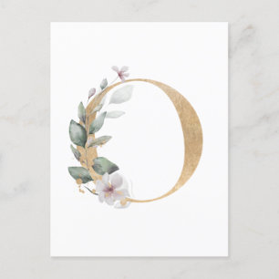 Postal Letra O monograma