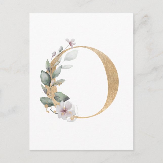 Postal Letra O monograma (Anverso)