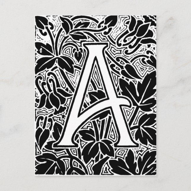 Postal Letra ordenada "A" (Anverso)