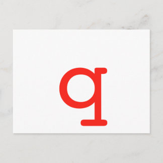 Postal Letra q