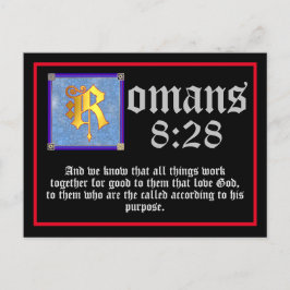 Postal Letra romana 8 28 letra dorada ilustrada cita de l