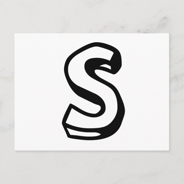 Postal Letra S (Anverso)