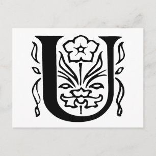 Postal Letra U Elegante