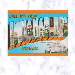 Postal Letra vintage Big Indianapolis Indiana