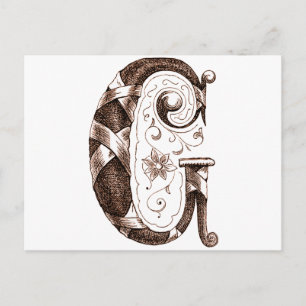 Postal Letra vintage C