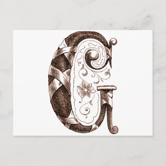 Postal Letra vintage C