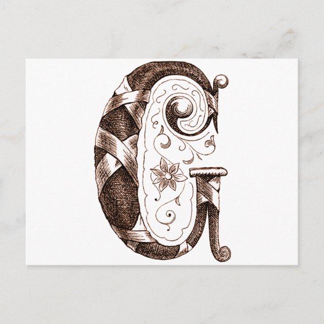 Postal Letra vintage C (Anverso)