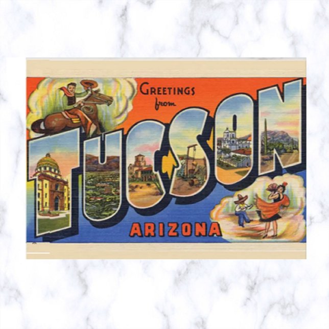Postal Letra vintage grande tuscon Arizona (Subido por el creador)
