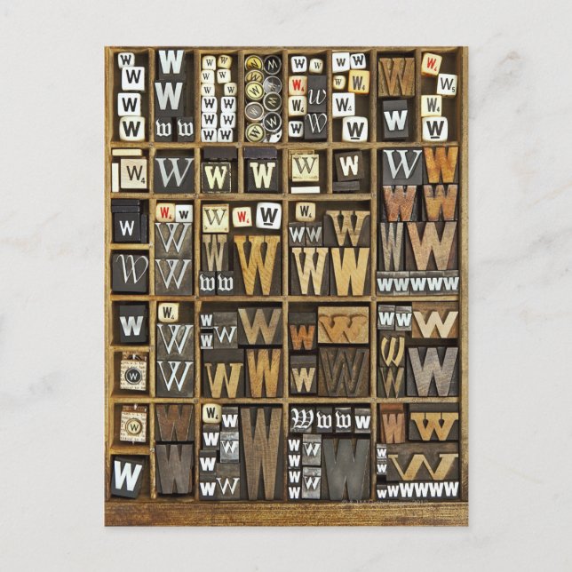 Postal Letra W (Anverso)
