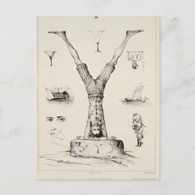 Postal Letra Y de un primer alfabeto (Anverso)