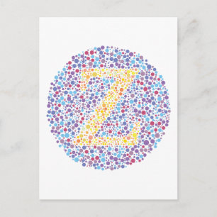 Postal Letra "Z" de prueba ocular