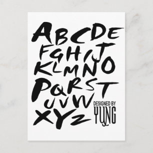Postal Letras alfabéticas de A a Z
