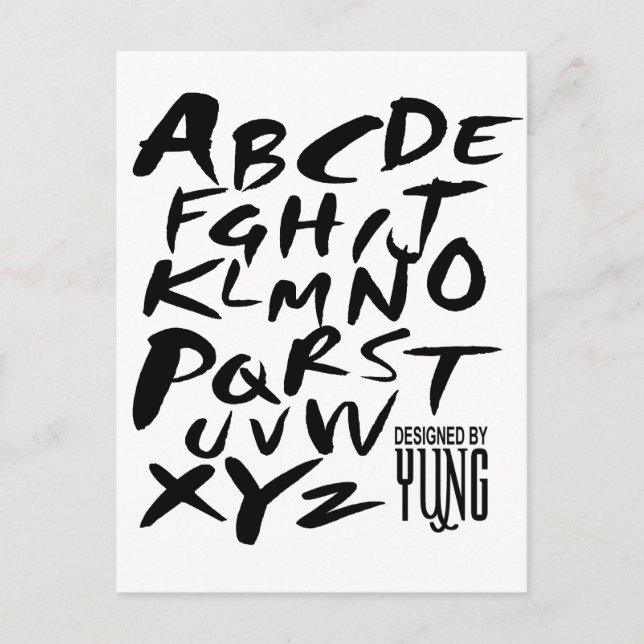 Postal Letras alfabéticas de A a Z (Anverso)