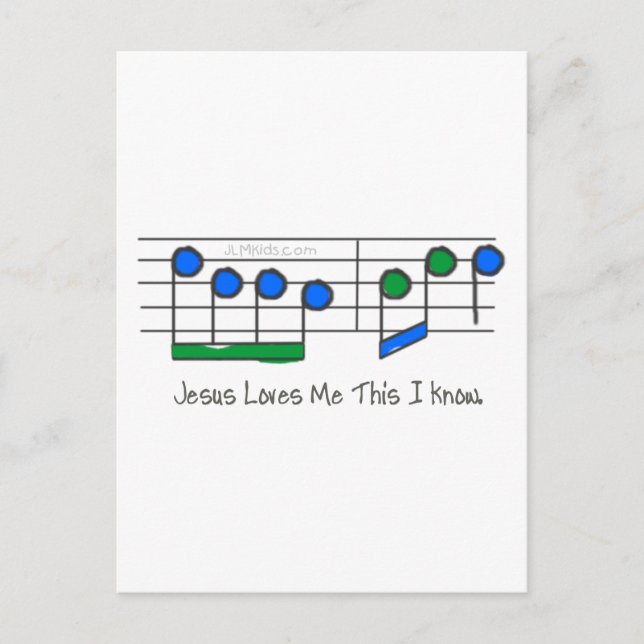 Postal Letras azules (Anverso)