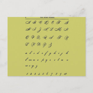 Postal Letras cursivas