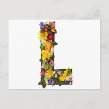 letras de alfabeto flores