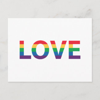 Postal Letras de amor arcoiris