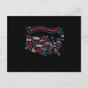 Postal Letras de Estados Unidos