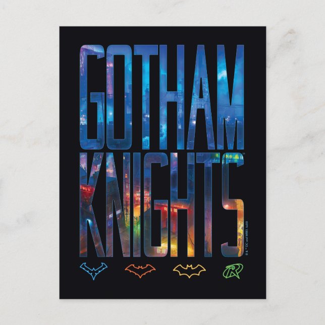Postal Letras de Gotham Knights City (Anverso)