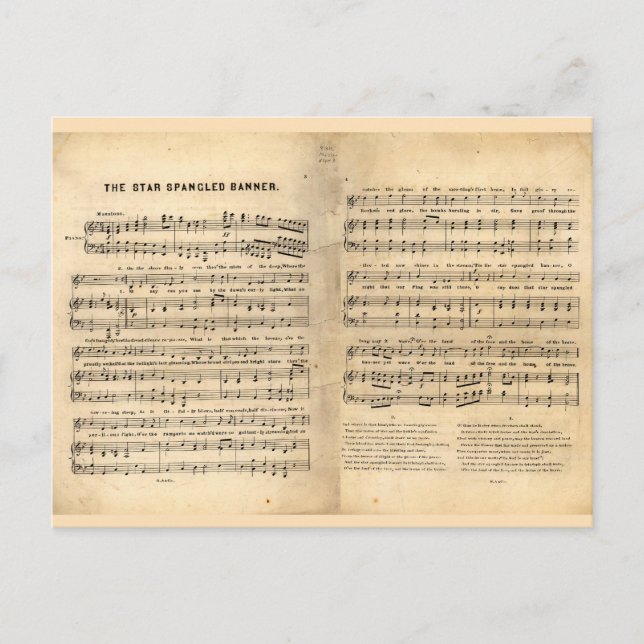 Postal Letras de la canción de la estrella de la moda esp (Anverso)