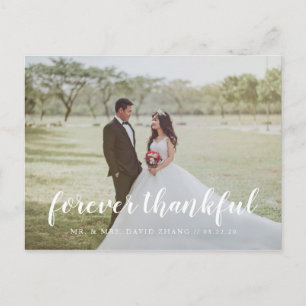 Postal Letras de mano multifoto de Sage Gracias Boda