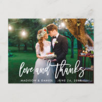 Letras de pincel modernas Foto Amor Gracias Boda
