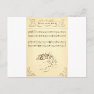 Postal Letras del palo del centelleo de Twink pequeñas