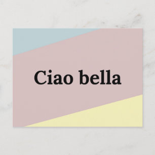 Postal Letras en idioma italiano de Ciao