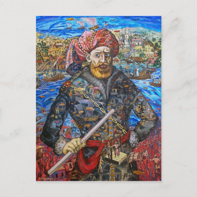 Postal Letras encantadoras de Stepan Razin Postcard Origi (Anverso)
