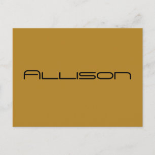 Postal Letras geométricas de Allison de Black Huérfano