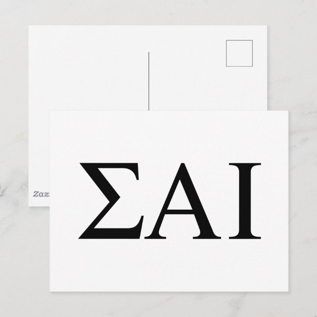 Postal Letras griegas de Sigma Alpha Iota (Anverso / Reverso)