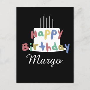 Postal Letras simples de Feliz Cumpleaños a mano