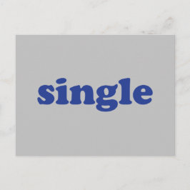 Postal letras "single" azules grises