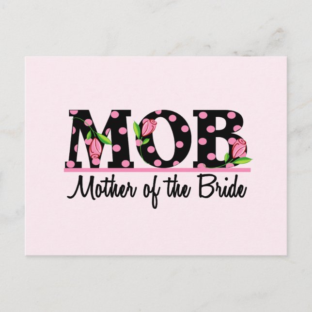 Postal Letras tulipanas de la Madre de la Novia (MOD) (Anverso)