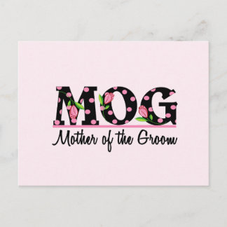 Postal Letras tulipanas de la Madre del Groom (MOG)