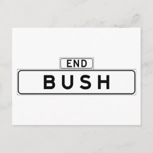 Postal Letrero de la calle Bush St., San Francisco