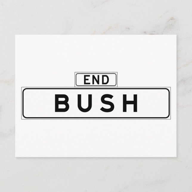 Postal Letrero de la calle Bush St., San Francisco (Anverso)