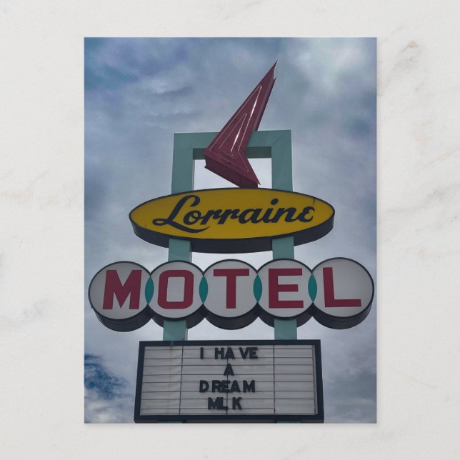 Postal Letrero del Motel Lorraine (Anverso)