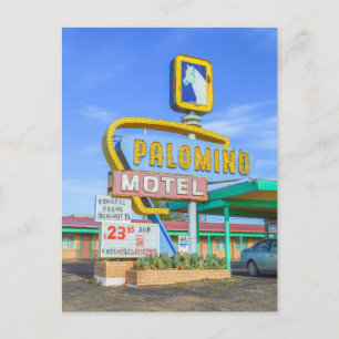 Postal Letrero del Motel Palomino, Ruta 66, Tucumcari, NM